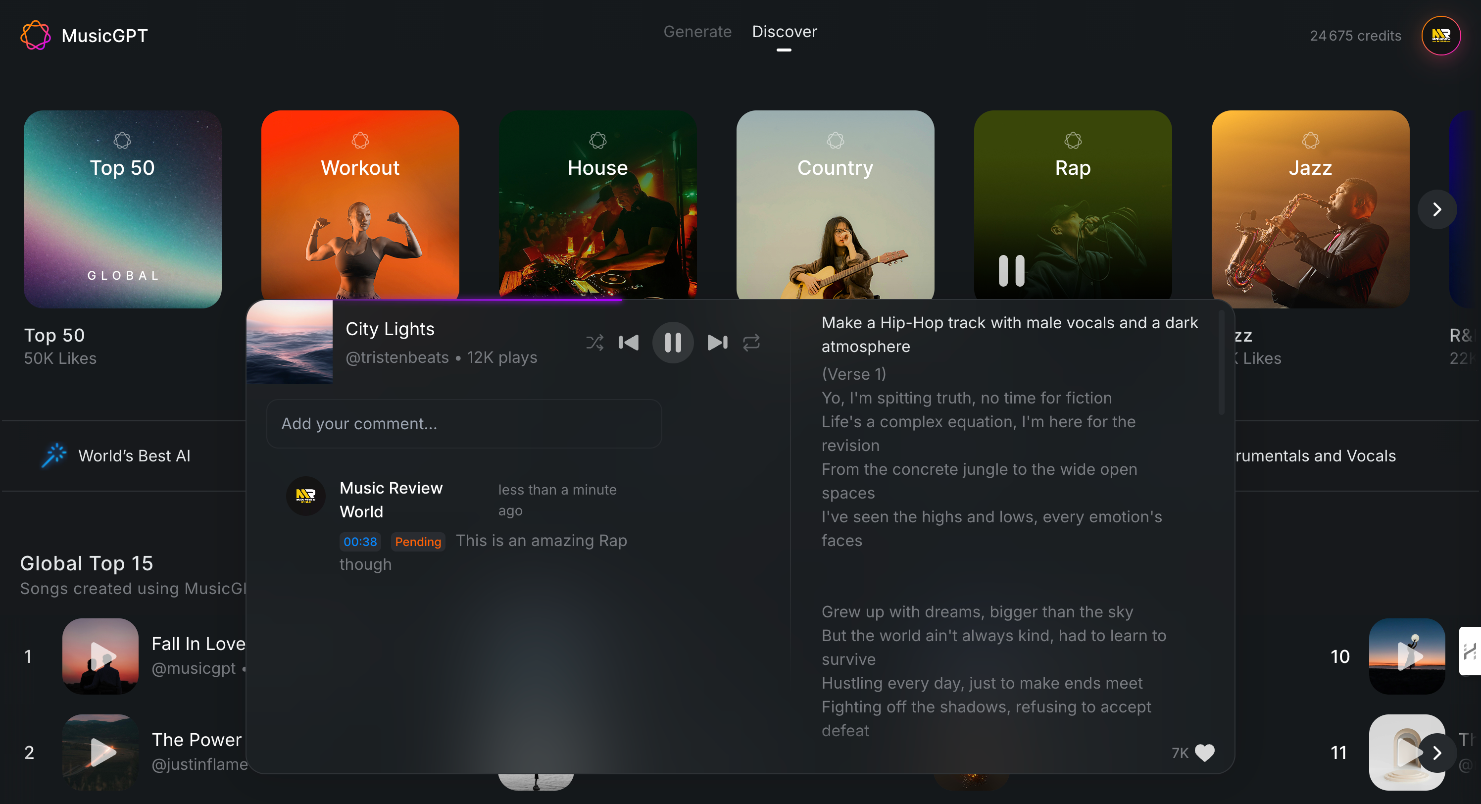 MusicGPT Discover Comment